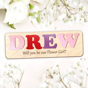 Flower Girl Gift Name Puzzle, Will You Be our Flower Girl, Ask Flower Girl, Flower Girl Proposal, Flower Girl, Will You Be Our Flower Girl image 5