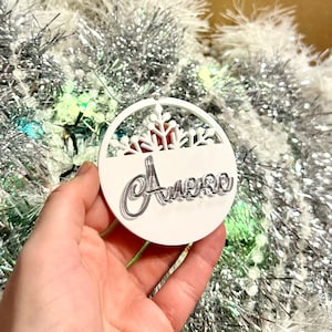Personalized Christmas Ornament: Laser-Cut Acrylic Bauble