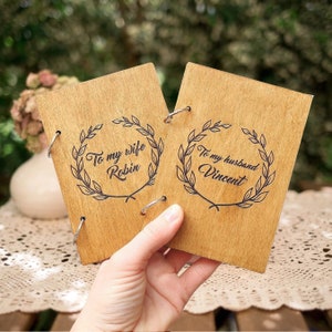 Custom His and Her Vow Books, Wedding Ceremony Books, His and Hers Vow Books, Wedding Vow Book Set