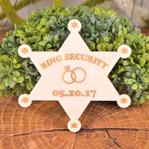 Ring Security Badge: Wooden Ring Bearer Gift