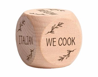 Personalized Wooden Decision Dice: Fun Date Night Gift