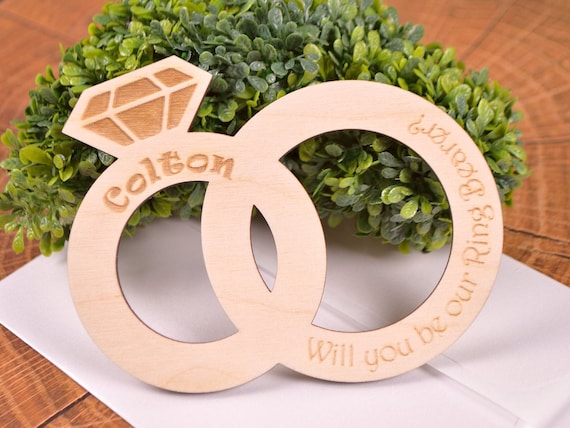 Ring Bearer Gift Will You Be Our Ring Bearer Ask Ring Bearer Ring Bearer Card Ring Bearer Proposal Ring Bearer Wooden Gift Ring Bearer Etsy