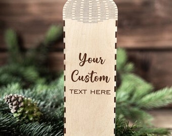 Personalized Christmas Wine Box, Wine Box for Christmas, Wine Lover Christmas Present, Christmas Wine Gift, Holiday Wine Box