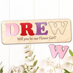 Flower Girl Gift Name Puzzle, Will You Be our Flower Girl, Ask Flower Girl, Flower Girl Proposal, Flower Girl, Will You Be Our Flower Girl image 8