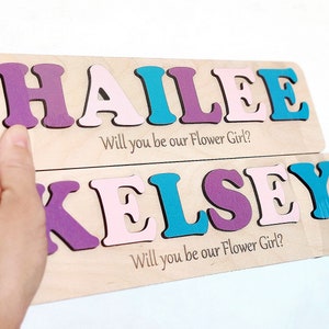 Flower Girl Gift Name Puzzle, Will You Be our Flower Girl, Ask Flower Girl, Flower Girl Proposal, Flower Girl, Will You Be Our Flower Girl image 6