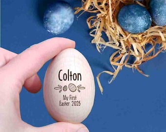 Personalized Wooden Easter Egg – Baby’s First Easter Keepsake