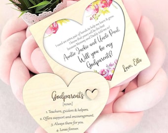 Godfather Proposal, Uncle and Aunt Godparent Card, Will you be my Godfather First Communion, Godparent Proposal Wooden Card