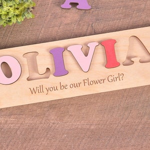 Flower Girl Gift Name Puzzle, Will You Be our Flower Girl, Ask Flower Girl, Flower Girl Proposal, Flower Girl, Will You Be Our Flower Girl image 1