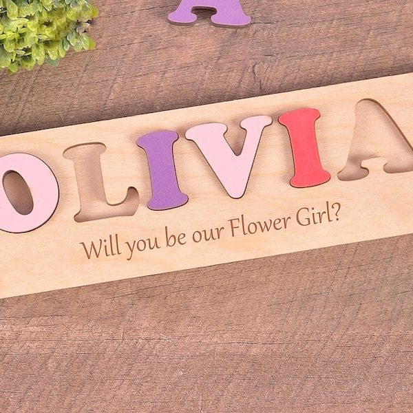 Flower Girl Gift Name Puzzle, Will You Be our Flower Girl, Ask Flower Girl, Flower Girl Proposal, Flower Girl, Will You Be Our Flower Girl