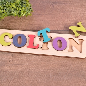 Personalized Wooden Name Puzzle, Educational Learning Gift, Sorter, Nursery Decor, Personalized Gift