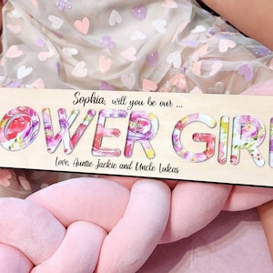 Personalized Flower Girl Proposal Puzzle: Wedding Keepsake Gift