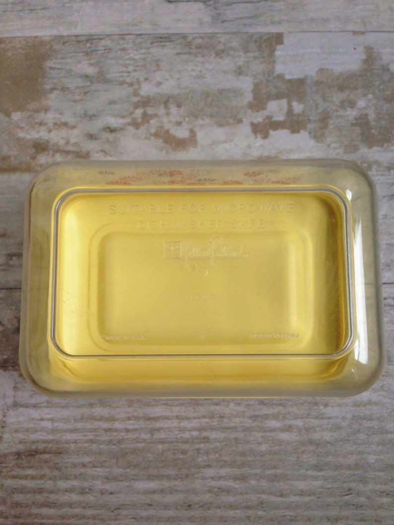 Vintage Yellow Ribbon Kitchen Storage Containers Retro Flowers Etsy