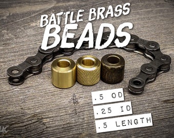 Battle Brass Lanyard Bead Keychain