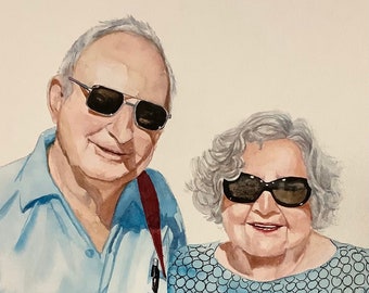 custom watercolour family portraits