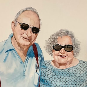 custom watercolour family portraits