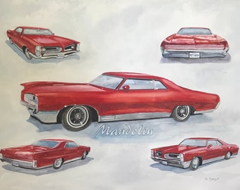 Custom Watercolour painting of car / truck / vehicle/old cars/vintage