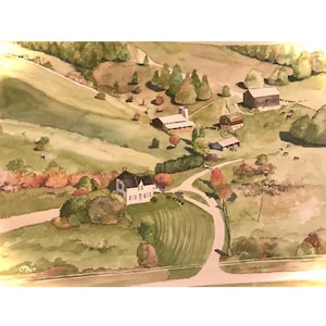 BRUILOFT GASTENBOEK Gepersonaliseerde custom schilderij landschapsportret