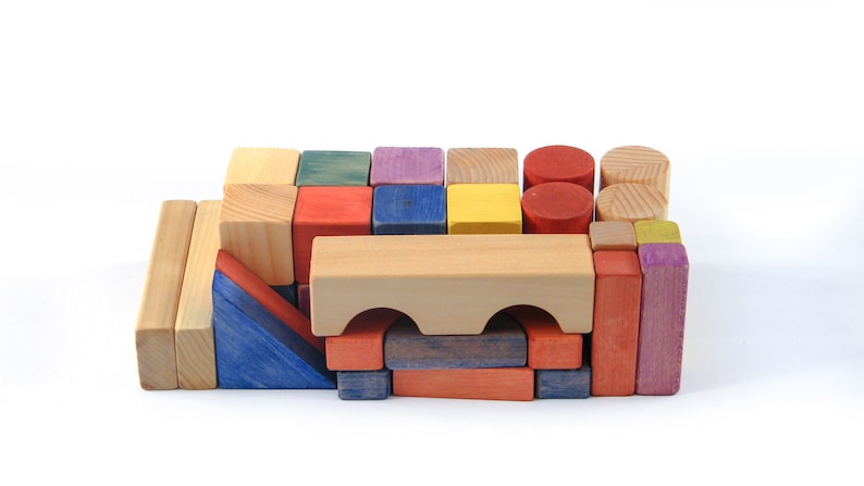 Wooden blocks set image 6