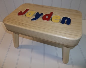 Personalized wooden STOOL / BENCH