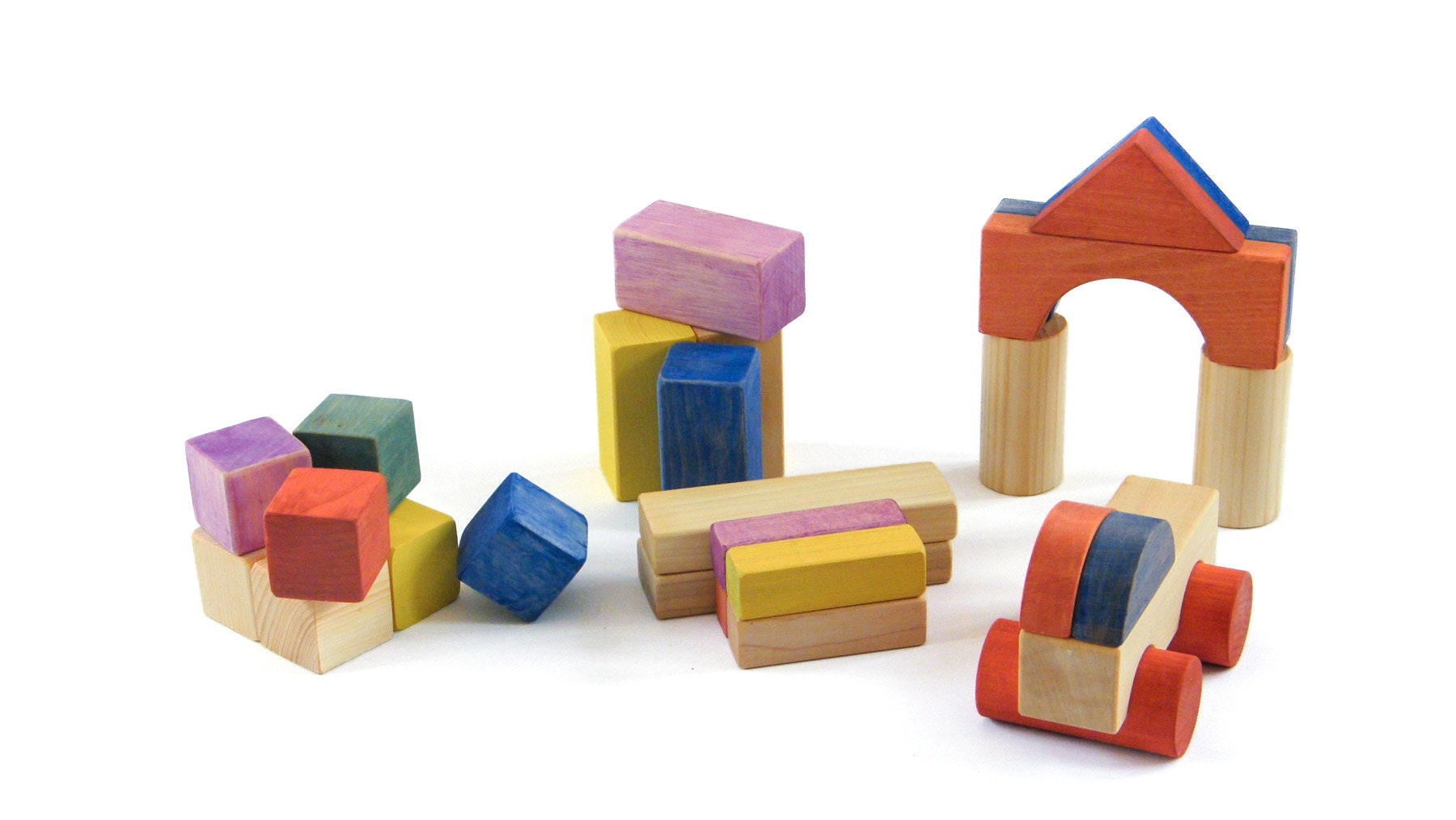 Wooden Blocks Set Etsy