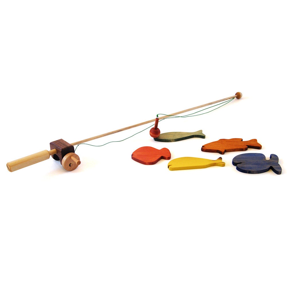 Wooden Fishing Rod and Fish -  Canada