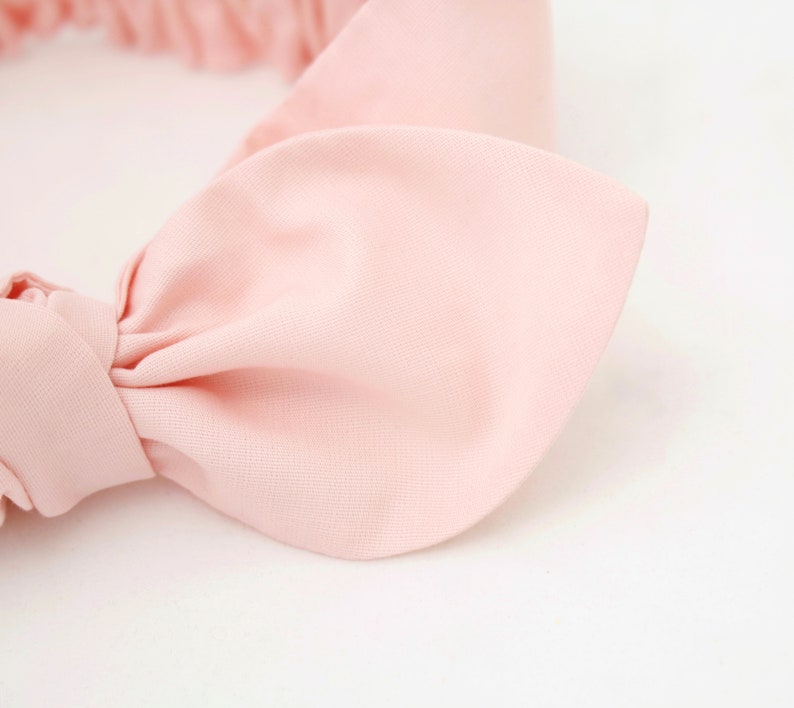 baby girl headband knot,bow Organic pink headband cotton
