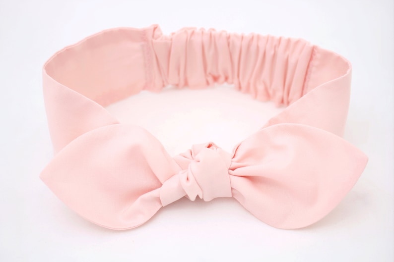 baby girl headband knot,bow Organic pink headband cotton