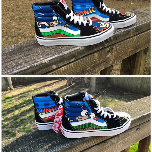 Kids Custom Sonic the Hedgehog Shoes 