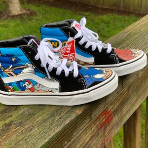 Kids Size Sonic the Hedgehog Characters Vans Sk8 Hi Perfect Gift