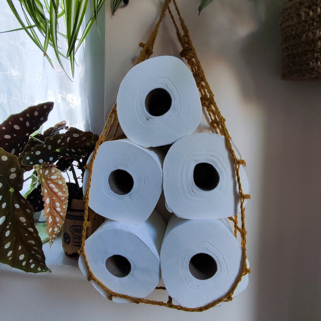 Unique Cotton Toilet Paper Holder, Ecofriendly, Recycled Cotton