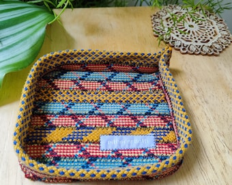 Small storage basket, retired climbing rope basket, small storage solutions, wallet, key basket, eco friendly