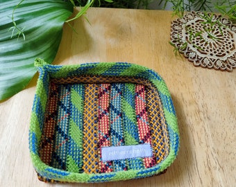 Small storage basket, retired climbing rope basket, small storage solutions, wallet, key basket, eco friendly