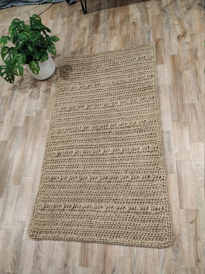 Washable 100 Natural Jute Rug. 66 X 122 cm 26 x 48 inches Etsy