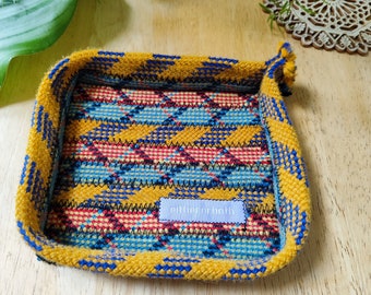 Small storage basket, retired climbing rope basket, small storage solutions, wallet, key basket, eco friendly