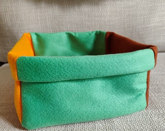 Nursery storage basket, soft felt storage solution.