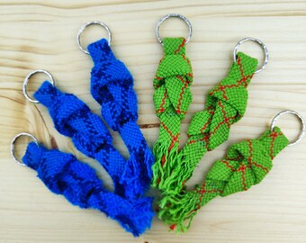 Figure of eight key ring, repurposed climbing rope, retired rope, recycled, gift for climber.