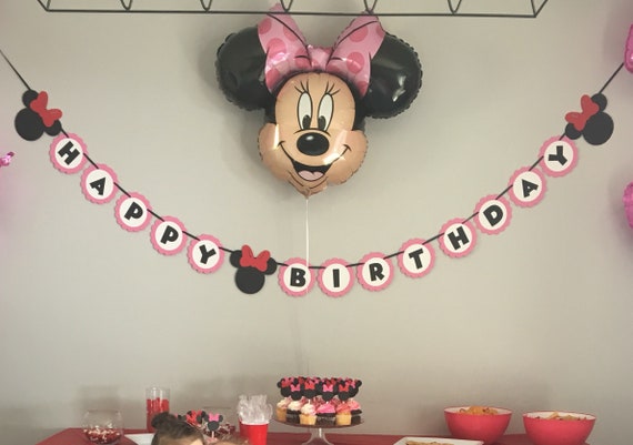 Banniere Joyeux Anniversaire Minnie Mouse Minnie Mouse Party Etsy Banniere Joyeux Anniversaire Minnie Mouse Minnie Mouse Party Etsy