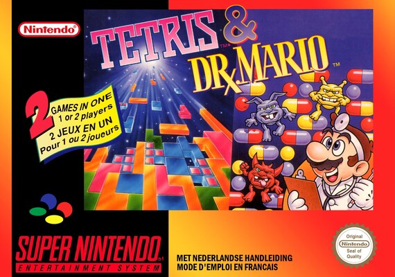 SNES Tetris & Dr Mario Replacement Box and Insert NO Game | Etsy