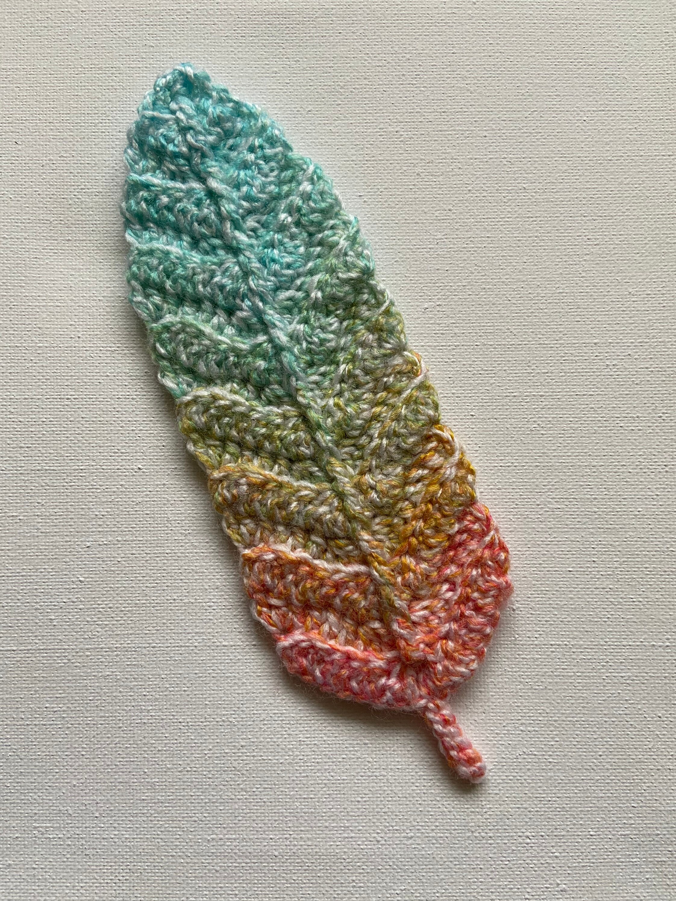 Crochet bookmark feather handmade in various colours gift Etsy