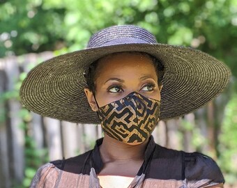 Silk Brocade Facemask: Fancy Evening Mask with Cotton Lining