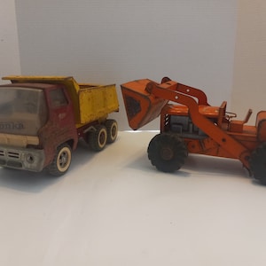 Vintage Tonka truck and Structo Loader