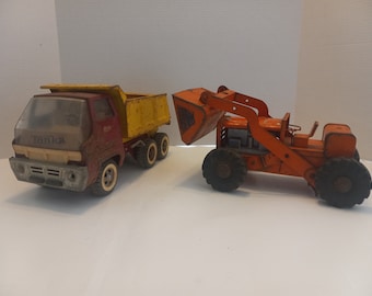Vintage Tonka truck and Structo Loader