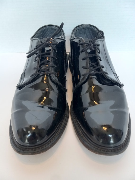 Vintage Bates High Gloss Leather Sole Oxford Size 10… - Gem