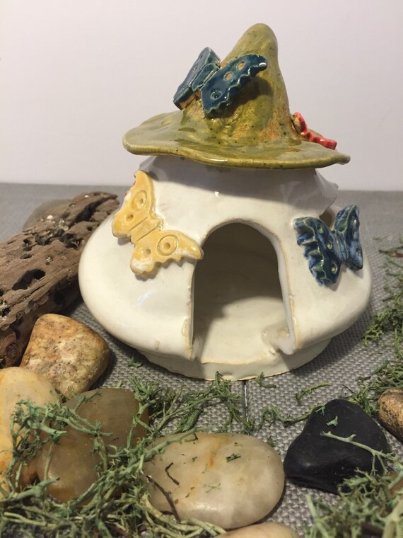 Fairy Garden Erfly House Stoneware Toad Image 0