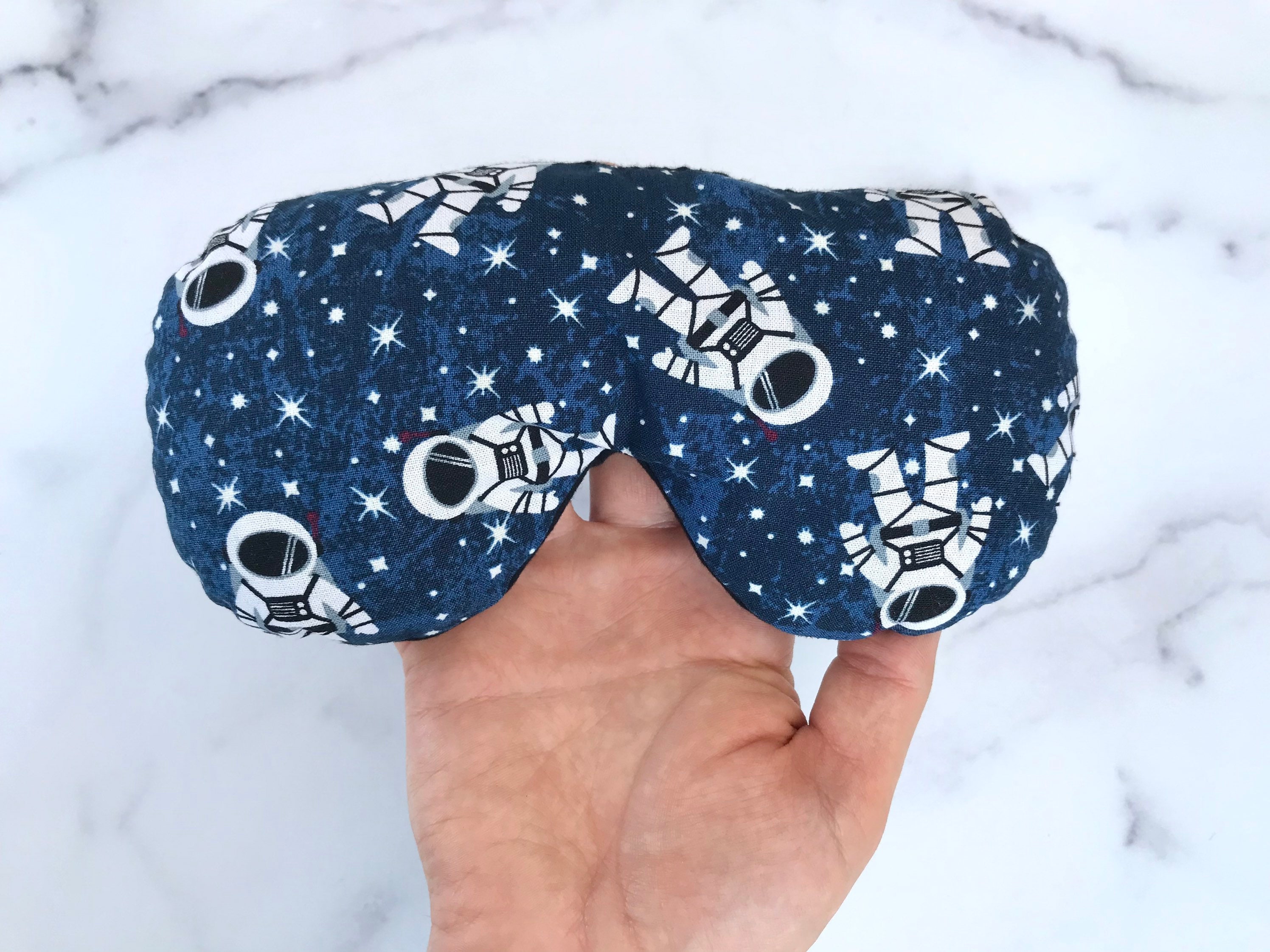 Astronaut Print Weighted Flax Seed Eye Mask with Lavender Essential Oil