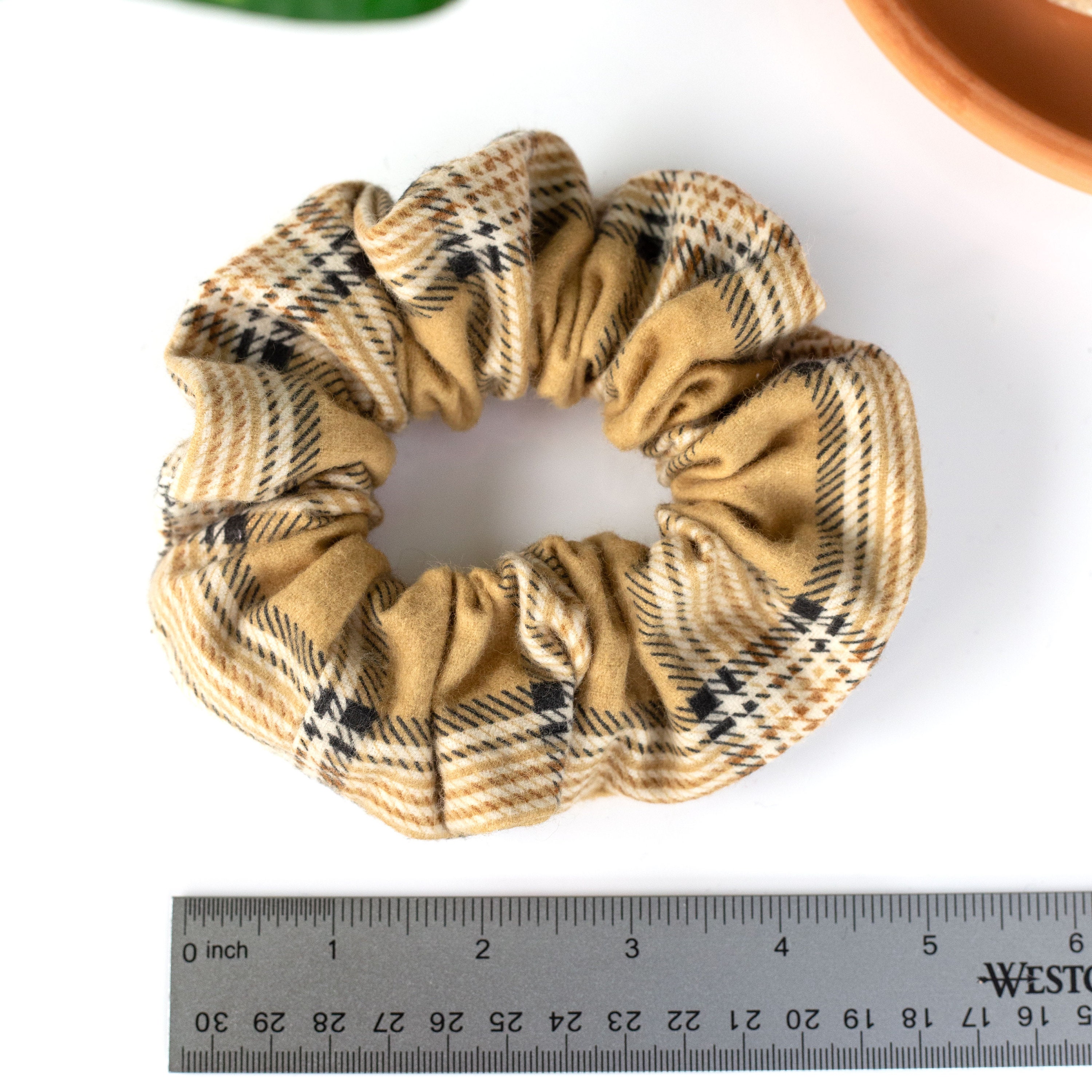 Tan Plaid Check Thin Hair Ties, Set of 5 611vhqKCVqL.jpg_BO30,255,255,  main image 4