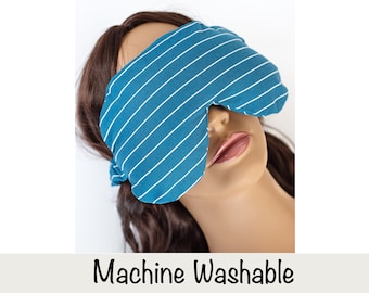 Weighted Flax Seed Eye Mask or Eye Pillow  With Machine Washable Cover, Lavender Essential Oil