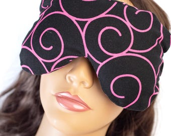 Weighted Flax Seed Eye Mask or Eye Pillow  With Machine Washable Cover, Lavender Essential Oil