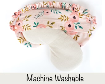 Weighted Flax Seed Eye Mask or Eye Pillow  With Machine Washable Cover, Lavender Essential Oil