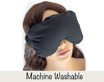 Weighted Flax Seed Eye Mask or Eye Pillow  With Machine Washable Cover, Lavender Essential Oil